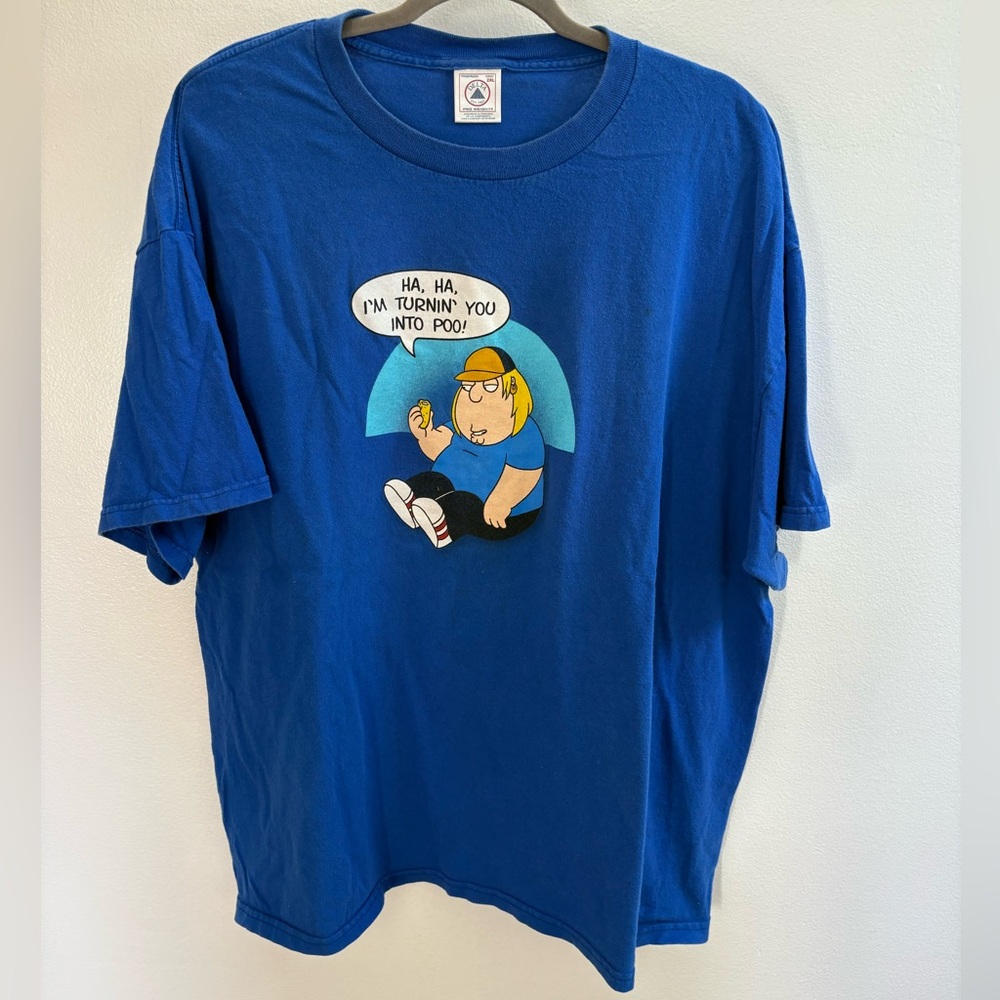 Family Guy Seth Green Poo Blue T-shirt 2XL